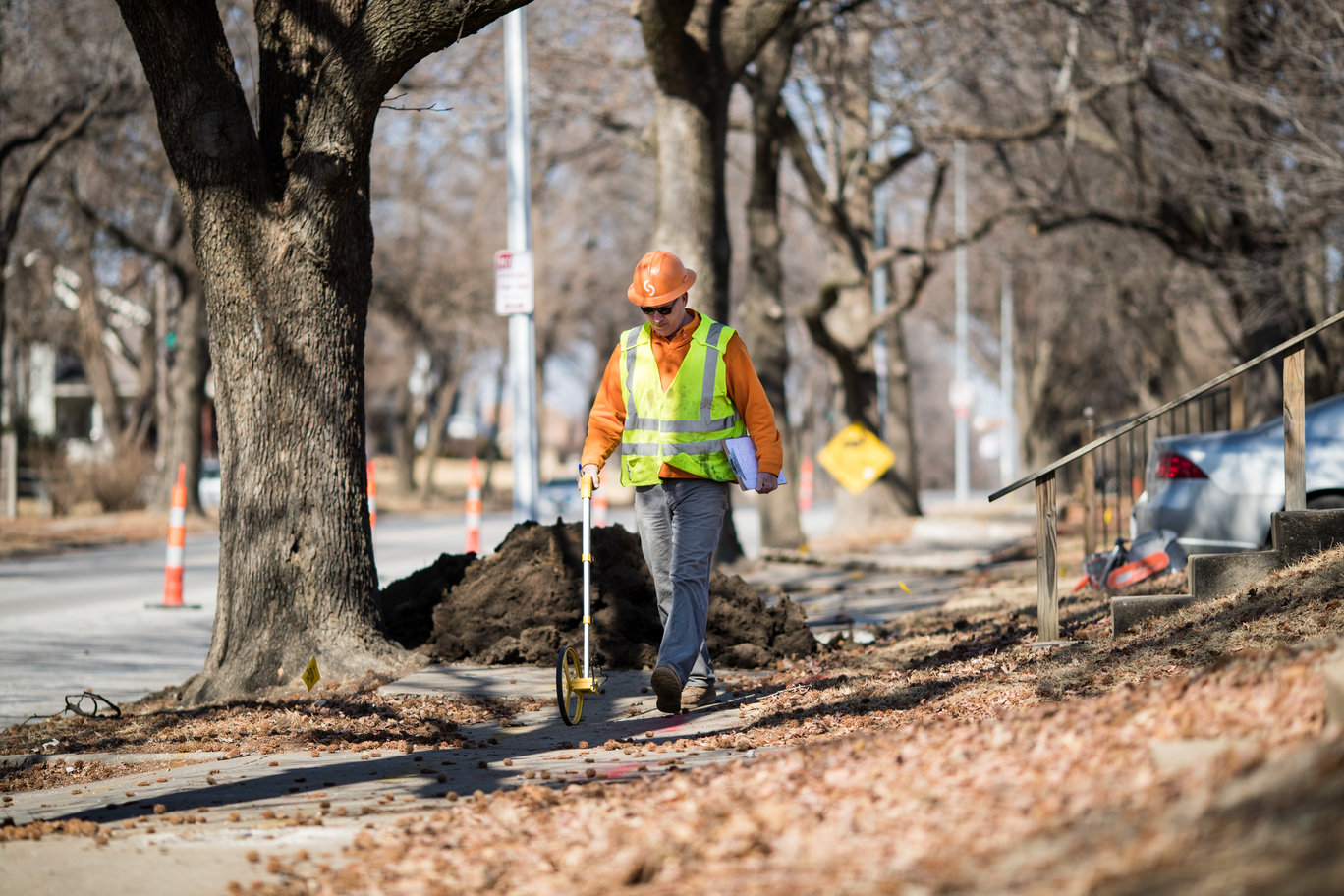 Spire employee working