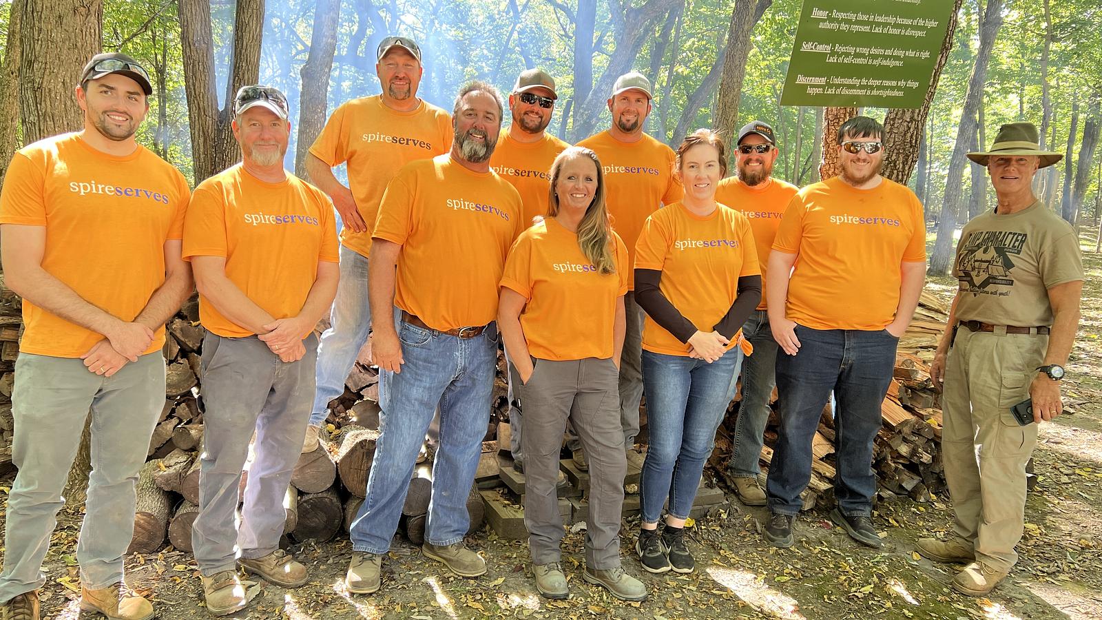 team in spire serves shirt
