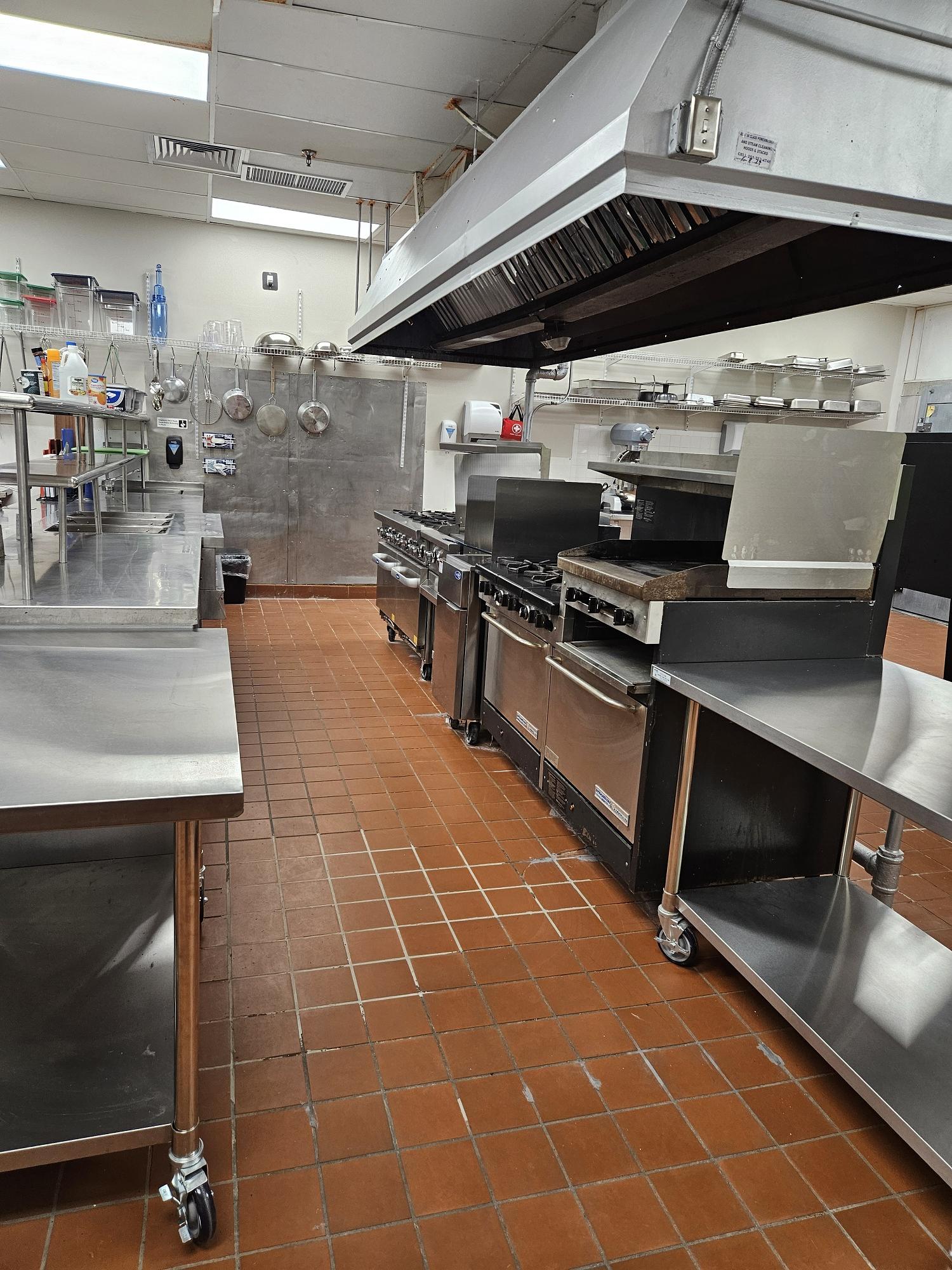 Inside of industrial kitchen