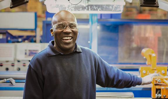 Man working in factory