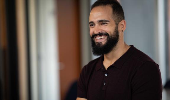 Spire employee smiling