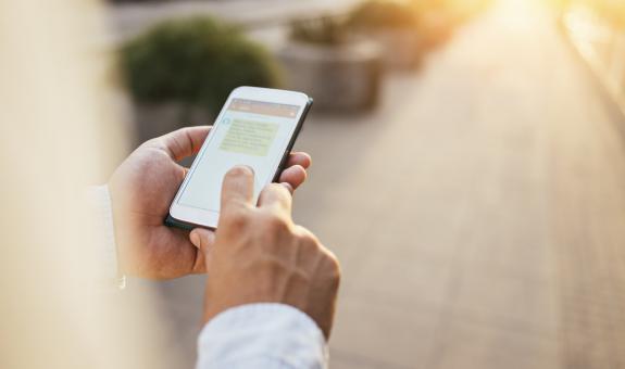 Using smartphone