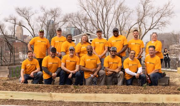 Image of: Spire volunteers smiling