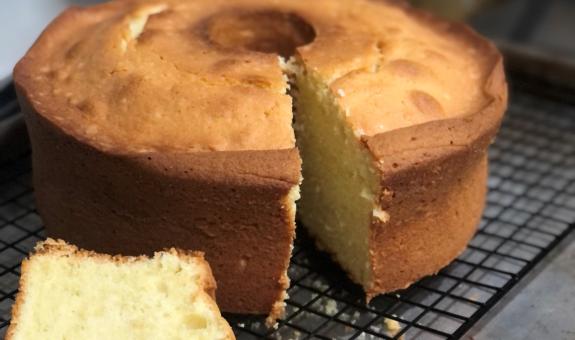 Image of pound cake on a cooling rack