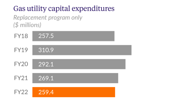 Image of gas utility expenditures chart