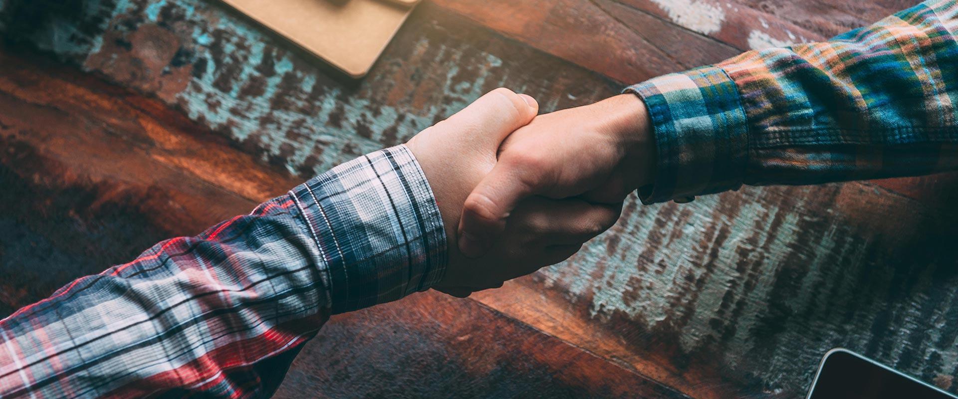 Shaking hands