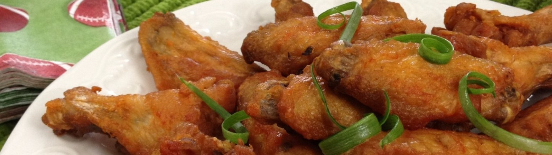 Image of spicy hot wings on a plate