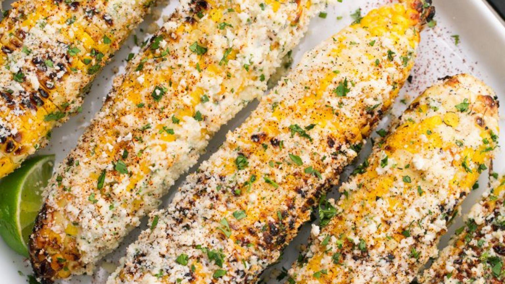 street corn on a plate