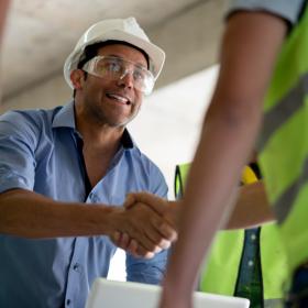 Image of contractor shaking someone's hand