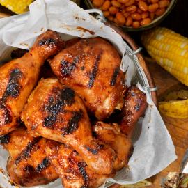 BBQ chicken with sides